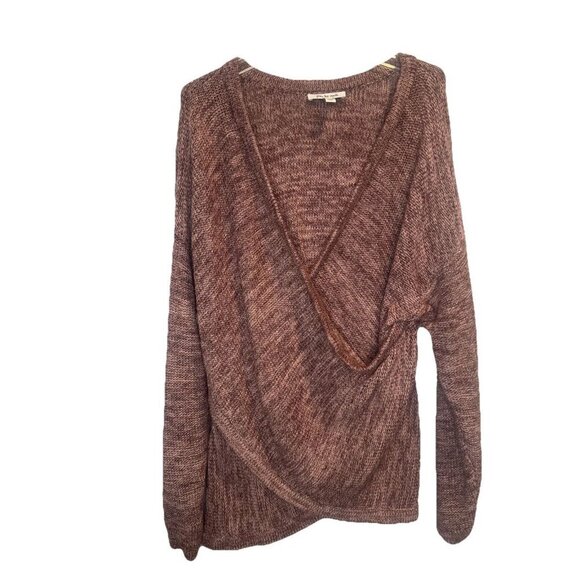 Peace Love World Women’s Long Sleeve Oversized Crossover Sweater Sz XL - Picture 1 of 8